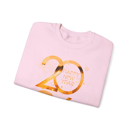 2026 Happy New Year Sweatshirt — Gold Foil Celebration Crewneck