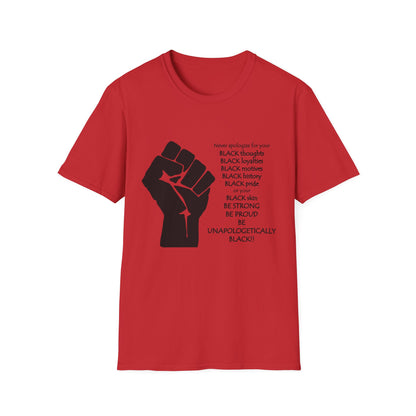 Empowerment Graphic T-Shirt: Unapologetically Black Tee, Activist Shirt, Social Justice Apparel, Inclusive Fashion, Statement Wear