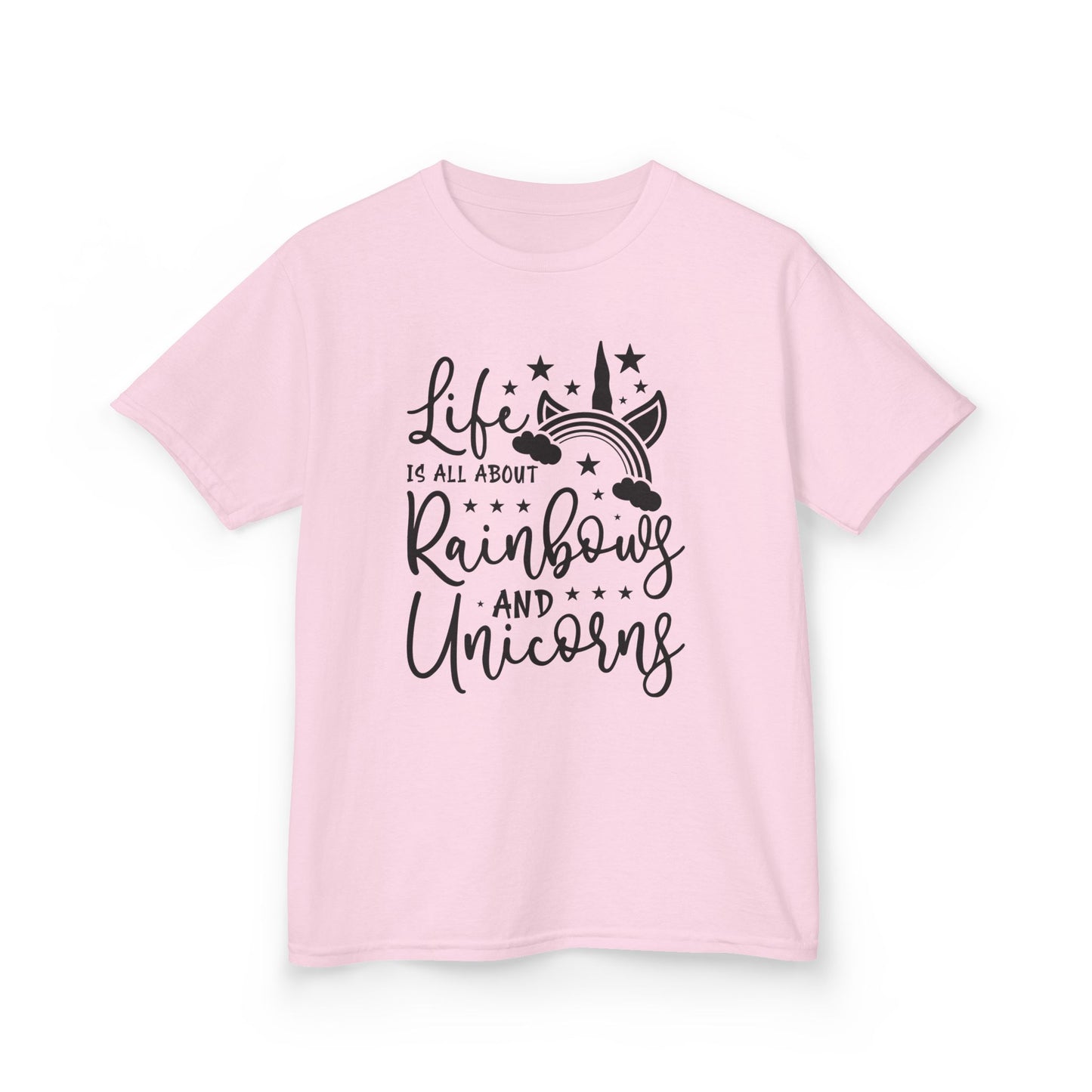 Kids Rainbow Unicorn Tee - Life is All About Fun