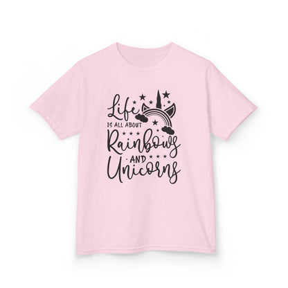 Kids Rainbow Unicorn Tee - Life is All About Fun