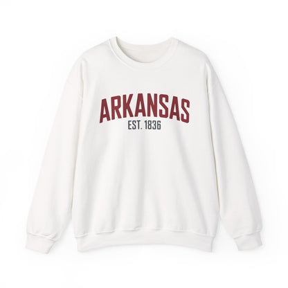 Arkansas Established 1836 Crewneck Sweatshirt