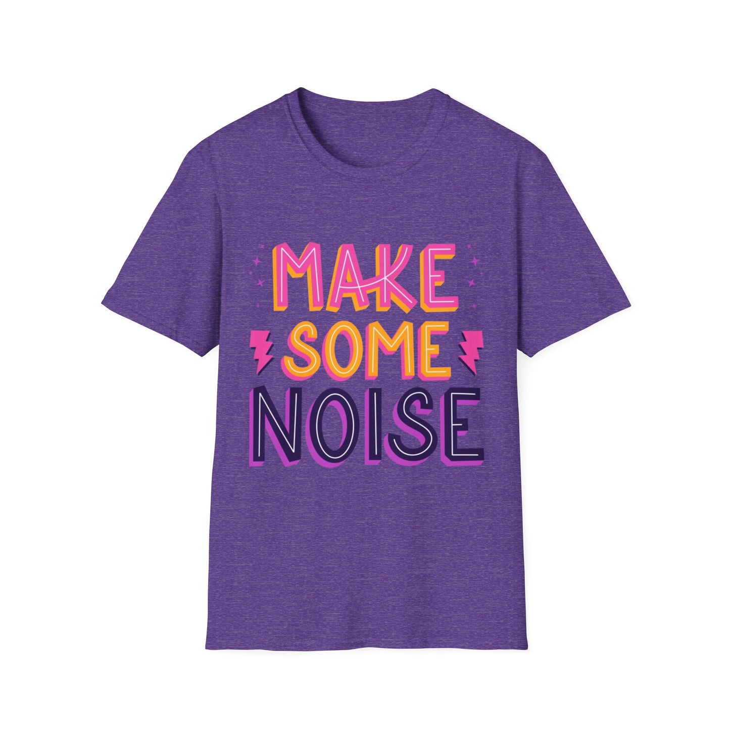 Make Some Noise Unisex Softstyle T-Shirt, Music Lovers Tee, Party Shirt, Gift for Friends, Festival Attire