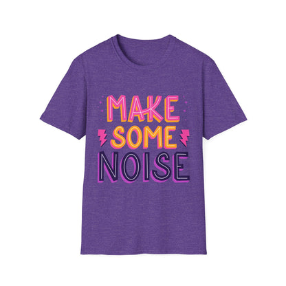 Make Some Noise Unisex Softstyle T-Shirt, Music Lovers Tee, Party Shirt, Gift for Friends, Festival Attire
