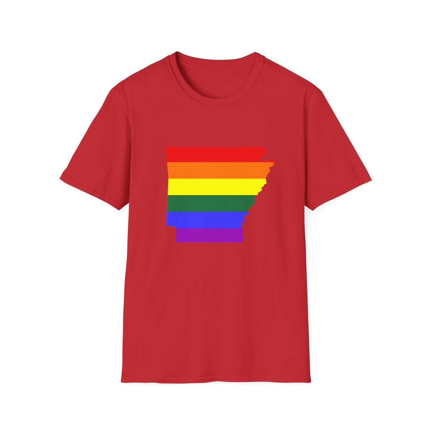 Pride Arkansas T-Shirt, Unisex Rainbow Tee, LGBTQ+ Apparel, Softstyle T-Shirt, Equality Shirt, Gift for Pride Month