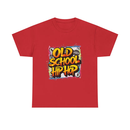 Old School Hip Hop Unisex Heavy Cotton Tee, Retro Streetwear Shirt, Gift for Music Lovers, Vintage Hip Hop Apparel, Cool Graphic Tee