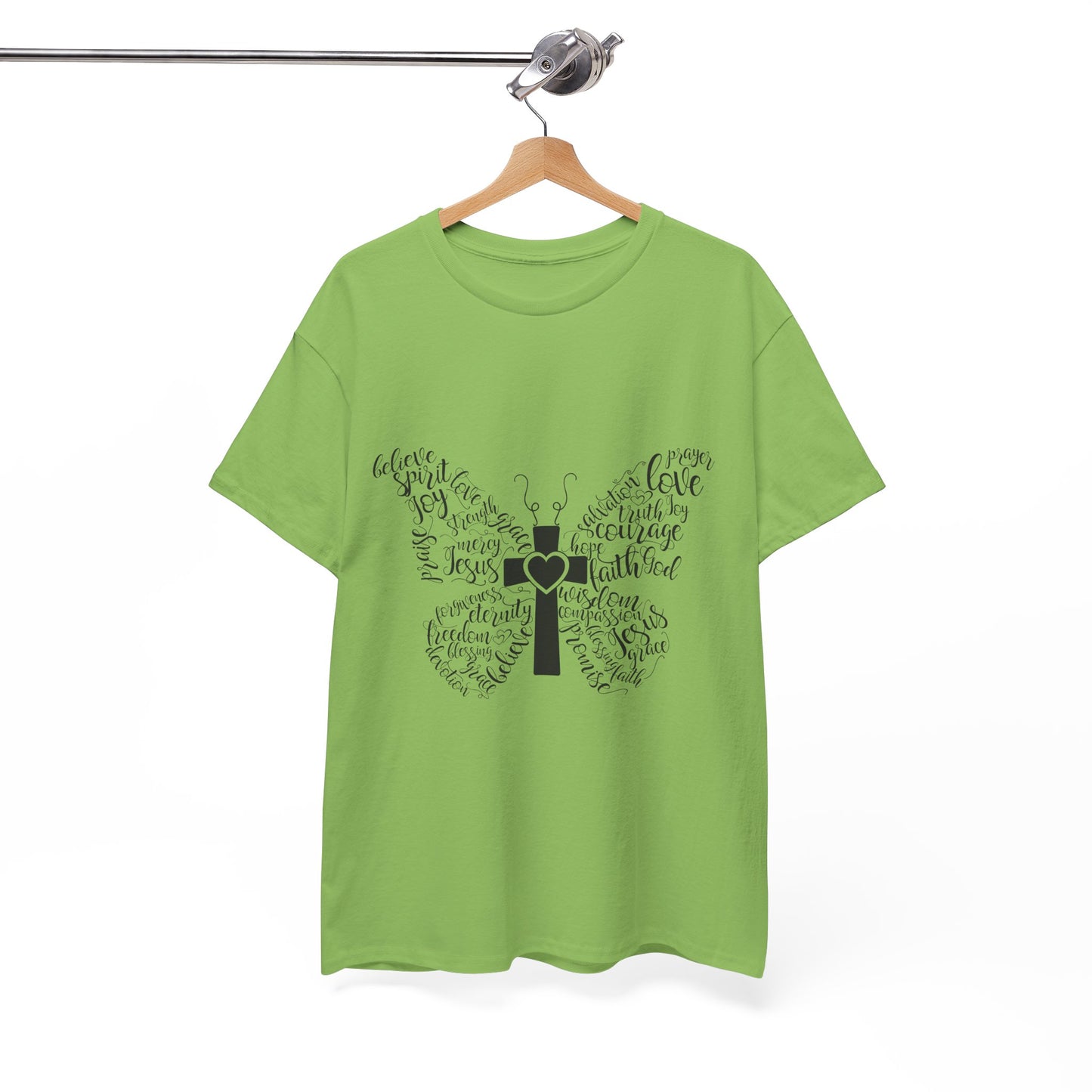 Inspirational Butterfly Unisex Heavy Cotton Tee - Love and Hope Design