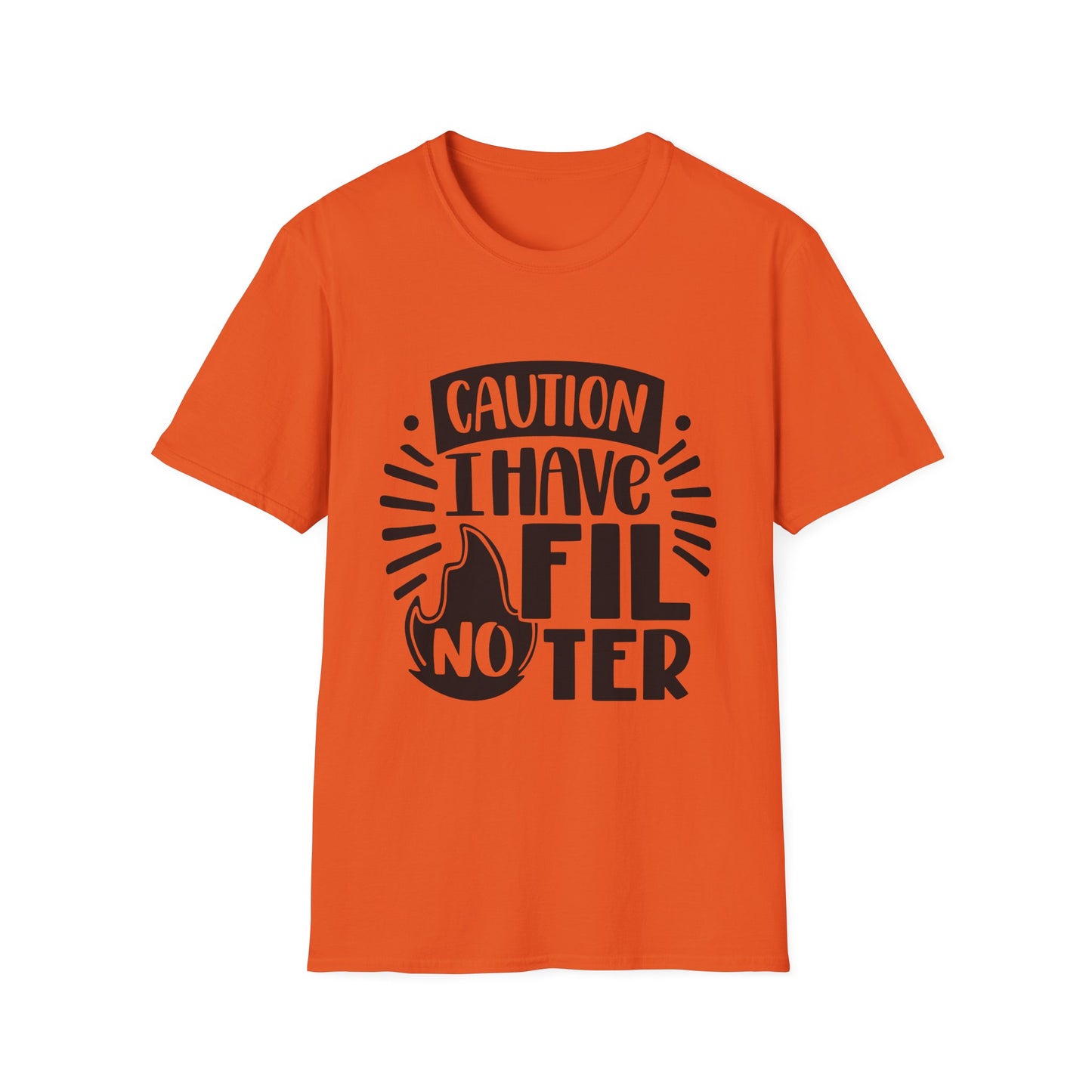 Caution: I Have No Filter Unisex Softstyle T-Shirt - Fun and Quirky Graphic Tee for Casual Wear