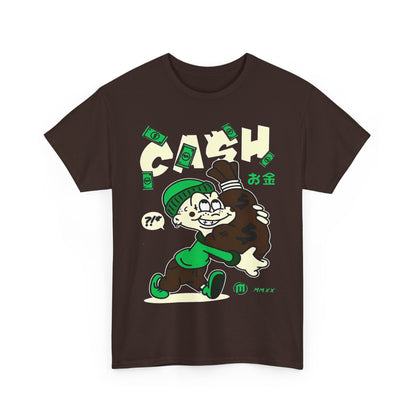 Cash Cartoon Unisex Heavy Cotton Tee - Streetwear Vibe