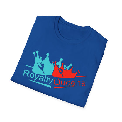 Royalty Queens Unisex T-Shirt, Softstyle Tee for Girls, Crown Graphic, Birthday Gift, Queen's Day Celebration, Casual Wear