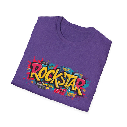 Rockstar Graphic Unisex T-Shirt, Music Lover Gift, Festival Wear, Cool Casual Tee, Birthday Present, Unisex Softstyle Shirt