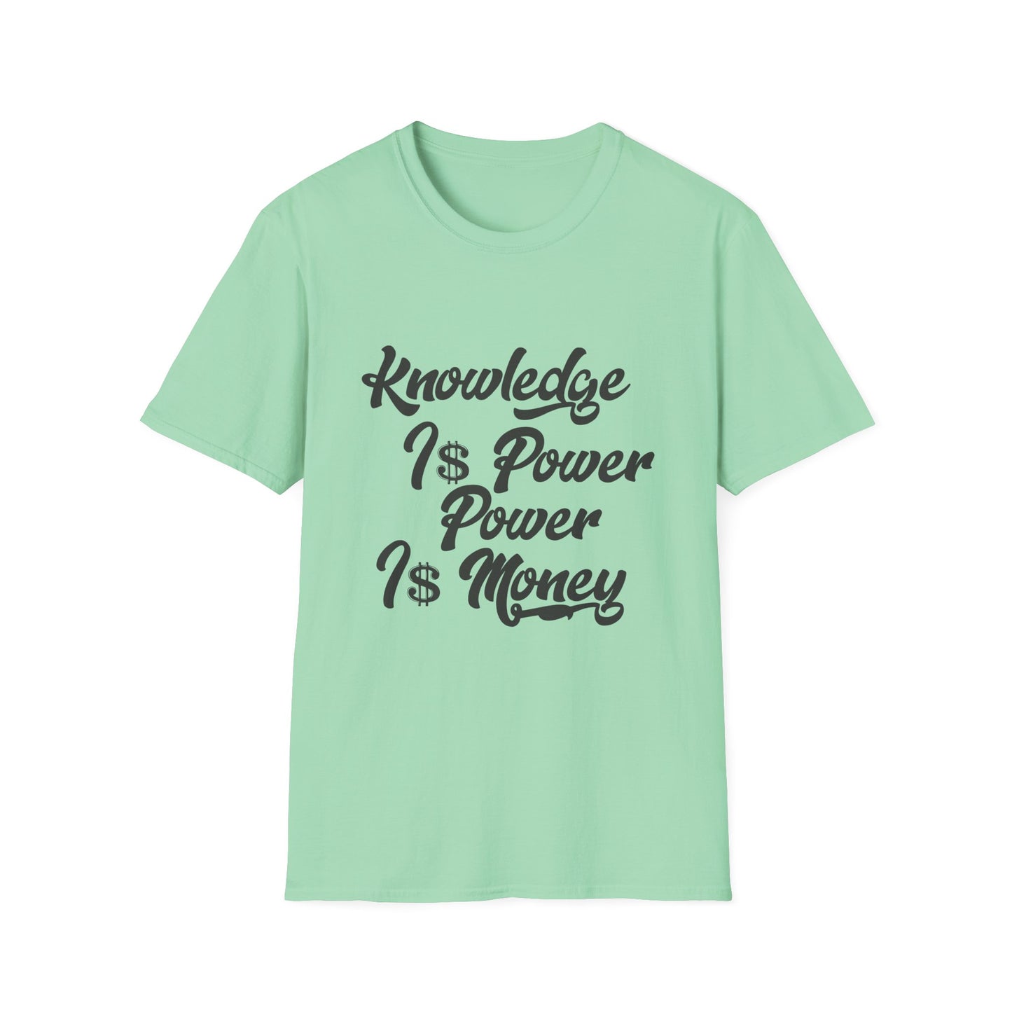 Knowledge Is Power Unisex Softstyle T-Shirt - Stylish Motivational Tee