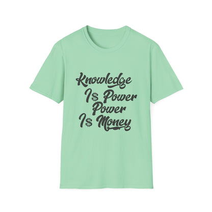 Knowledge Is Power Unisex Softstyle T-Shirt - Stylish Motivational Tee