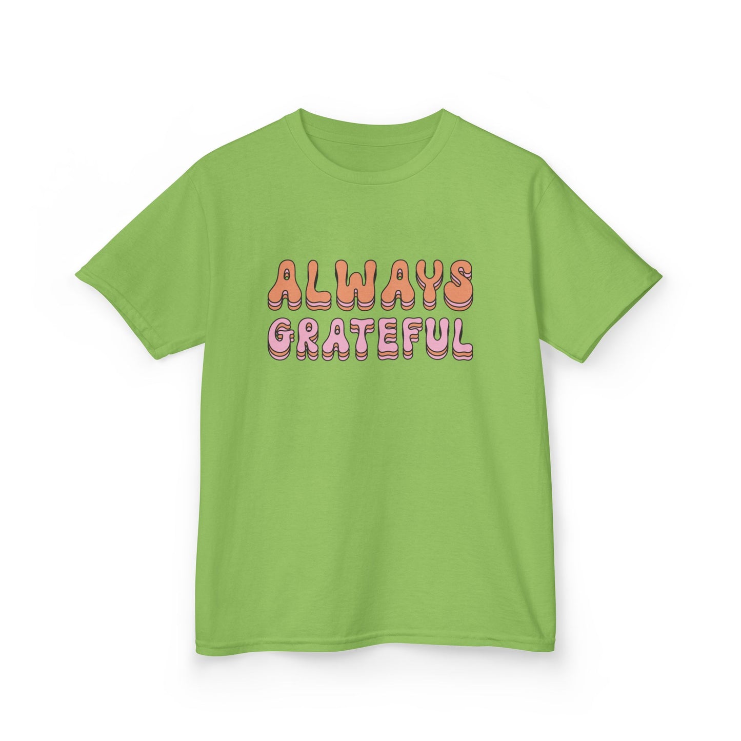 Kids Grateful Tee, Cute Kids Shirt, Positive Vibes T-Shirt, Gratitude Apparel, Gifts for Kids, Everyday Wear, Birthday Gift