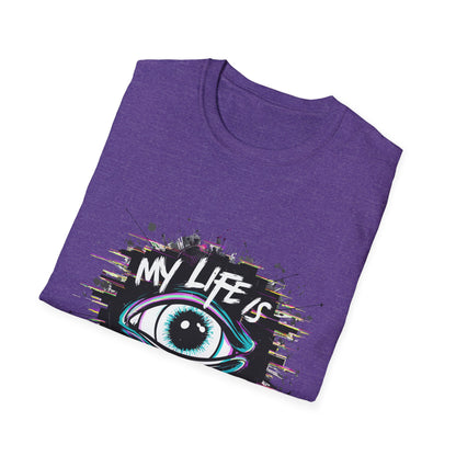 Unisex Hypnotized Eye T-Shirt, Softstyle Tee, Cool Graphic Shirt, Gift for Dreamers, Casual Wear, Trendy Fashion Tee