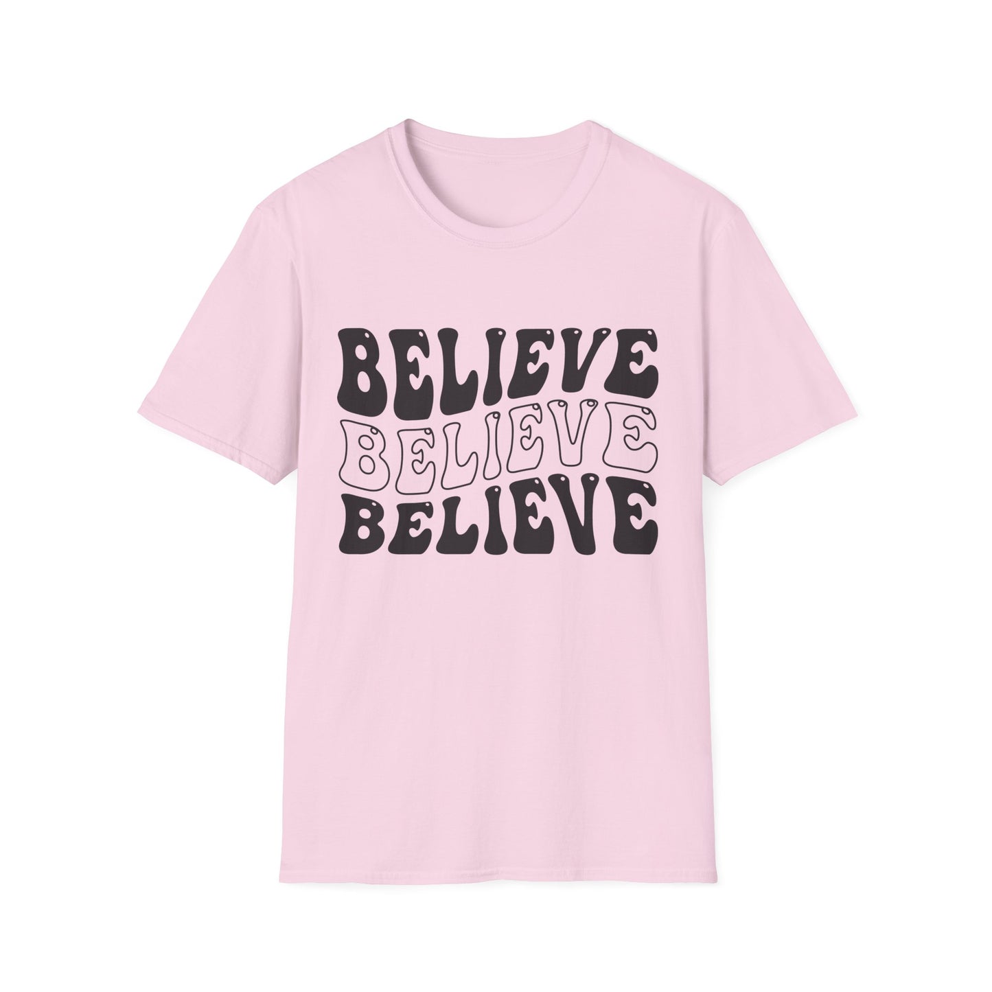 Believe Graphic Tee - Unisex Softstyle T-Shirt, Inspirational Shirt, Motivational Gift, Casual Wear, Everyday Style