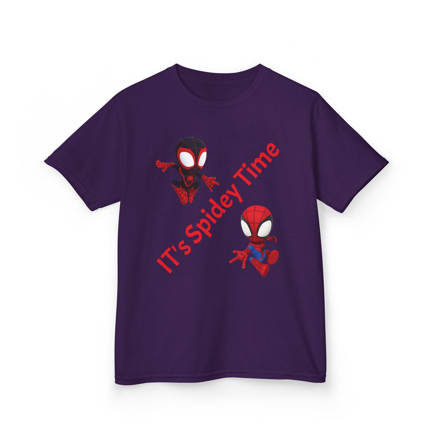 Kids Spidey Time Tee - Fun Cotton Shirt for Superhero Lovers, Birthday Gift, Marvel Fans, Casual Wear, Kids' Party