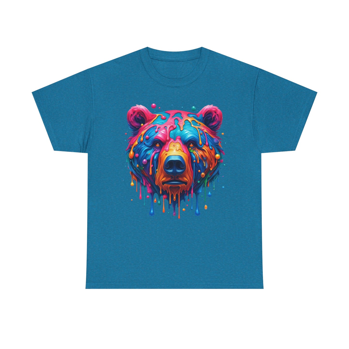 Colorful Bear Unisex Heavy Cotton Tee - Vibrant Art T-Shirt