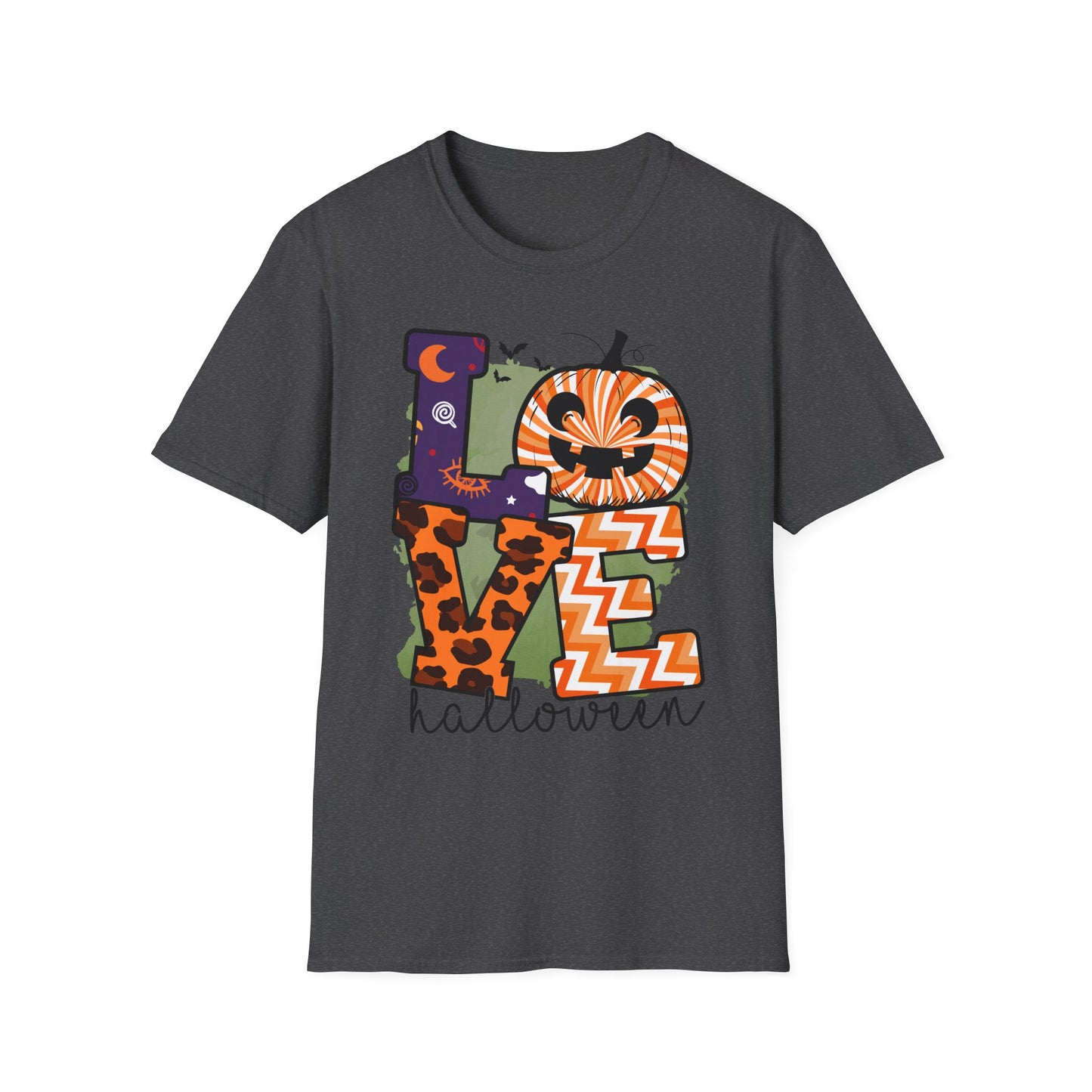 Halloween Love T-Shirt | Unisex Softstyle Tee for Fall | Spooky Season Apparel | Cute Halloween Shirt | Gift for Ghost Lovers