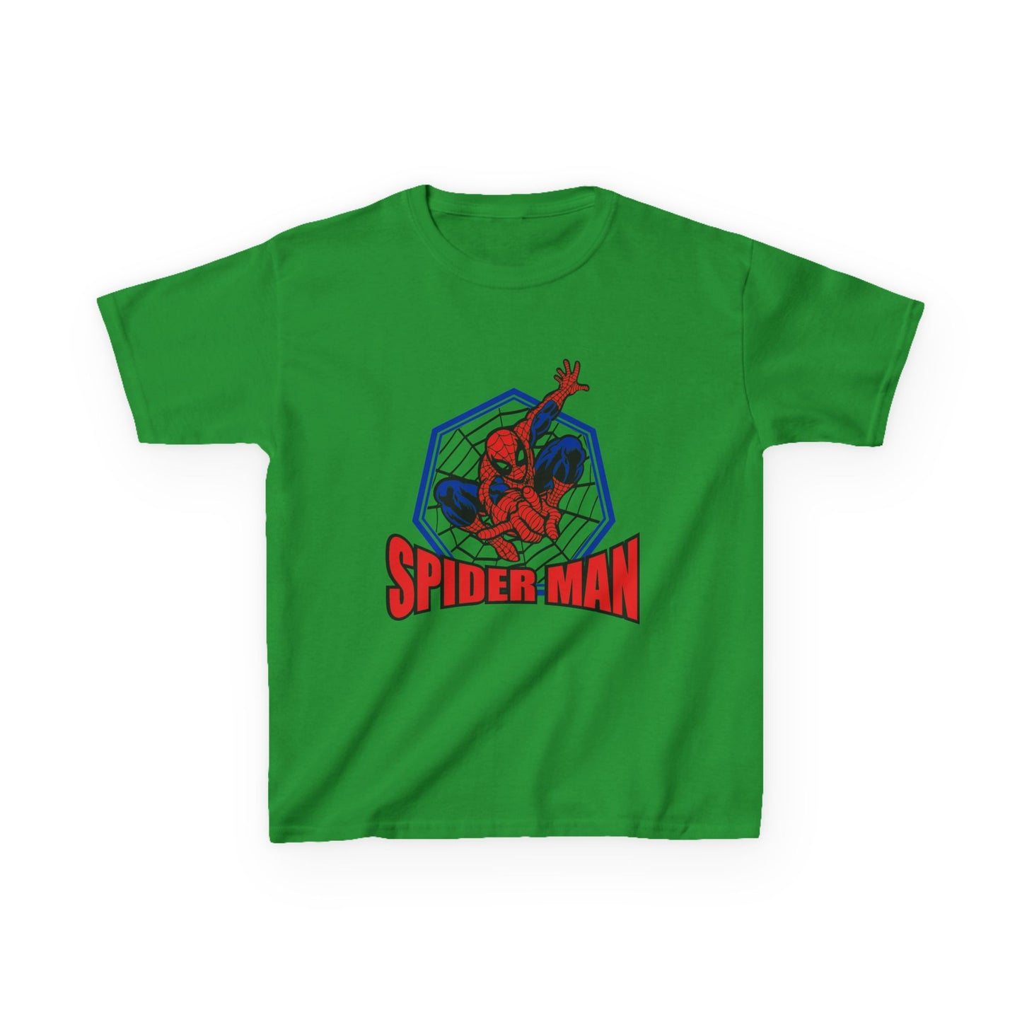 Kids Spider-Man Heavy Cotton Tee, Superhero Shirt, Marvel Tee for Boys, Birthday Gift, Comic-themed Apparel, Playwear