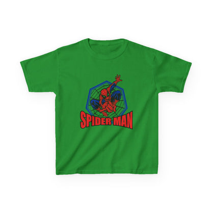 Kids Spider-Man Heavy Cotton Tee, Superhero Shirt, Marvel Tee for Boys, Birthday Gift, Comic-themed Apparel, Playwear