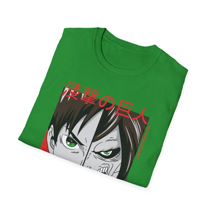 Anime-Inspired Unisex T-Shirt, Eren Yeager Graphic Tee, Casual Streetwear, Gift for Fans, Unique Graphic Shirt