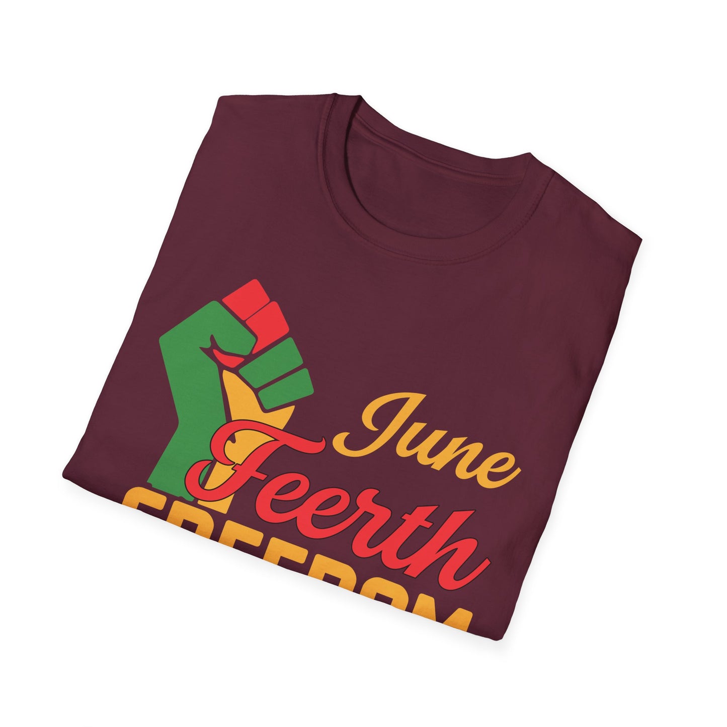 Juneteenth Freedom Day Unisex Softstyle T-Shirt, Celebration Tee, Black History Month Shirt, Equality Apparel, Gift for Activists