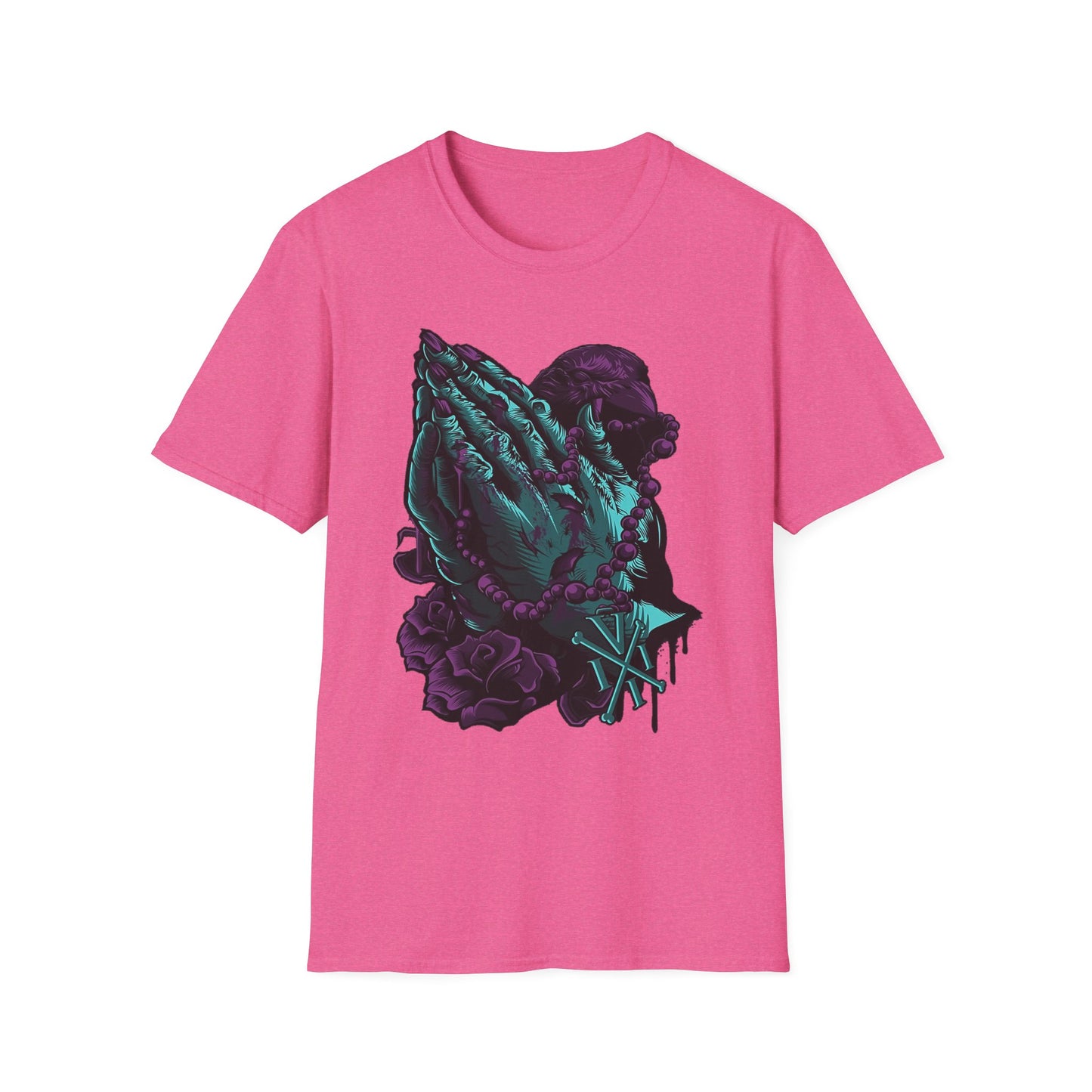 Spiritual Vibes Unisex Softstyle T-Shirt - Praying Hands Design
