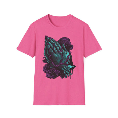 Spiritual Vibes Unisex Softstyle T-Shirt - Praying Hands Design
