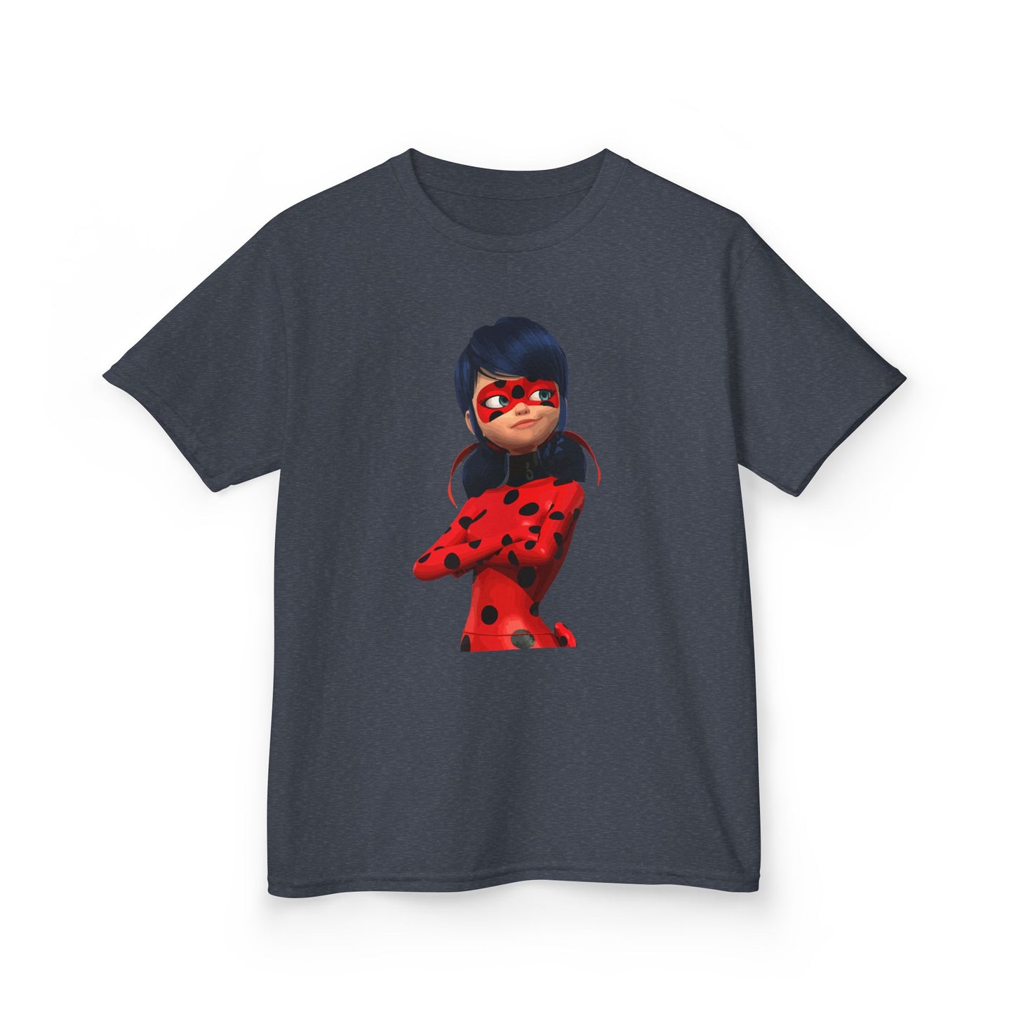 Cool Ladybug Superhero Kids Heavy Cotton Tee | Fun and Playful Design for Young Heroes