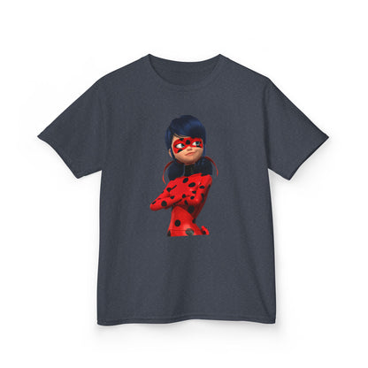 Cool Ladybug Superhero Kids Heavy Cotton Tee | Fun and Playful Design for Young Heroes