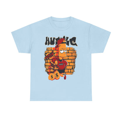 Hustle Graphic Tee - Unisex Heavy Cotton T-Shirt with Bart Design