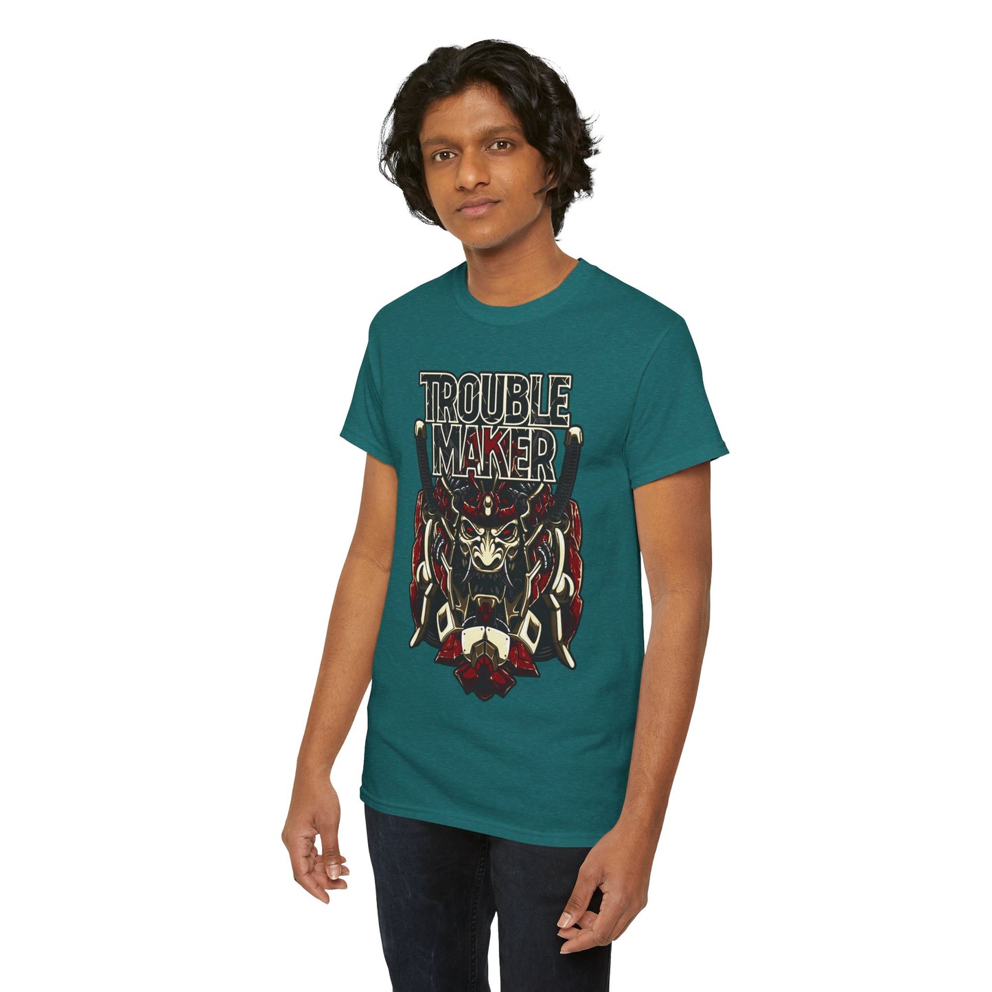 Trouble Maker Graphic Tee - Unisex Heavy Cotton Shirt for Rebels and Mischiefs