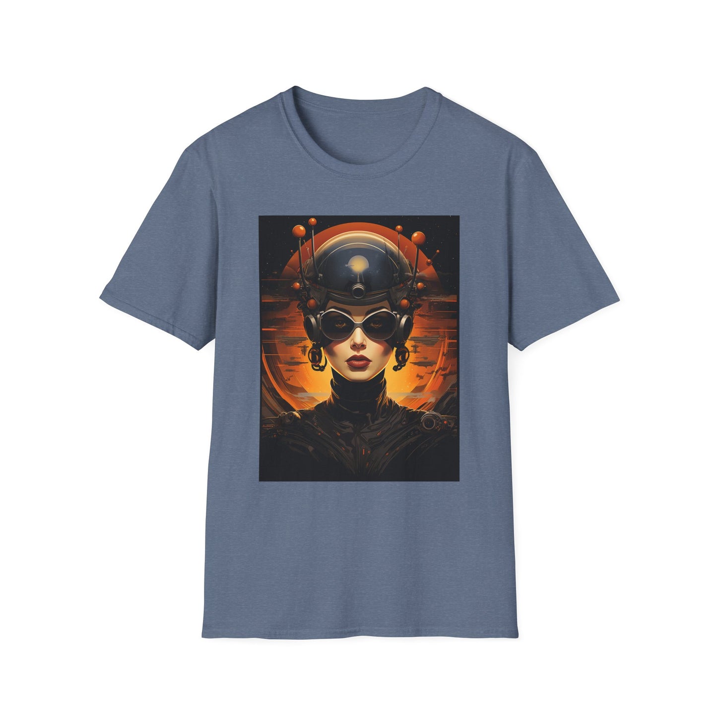 Futuristic Graphic Tee - Unisex Softstyle T-Shirt with Sci-Fi Design