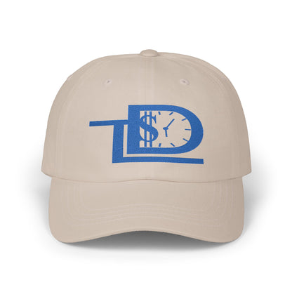 White Classic Dad Cap with Dollar Clock Design - Perfect for Gifting, Casual Outings, and Everyday Wear
