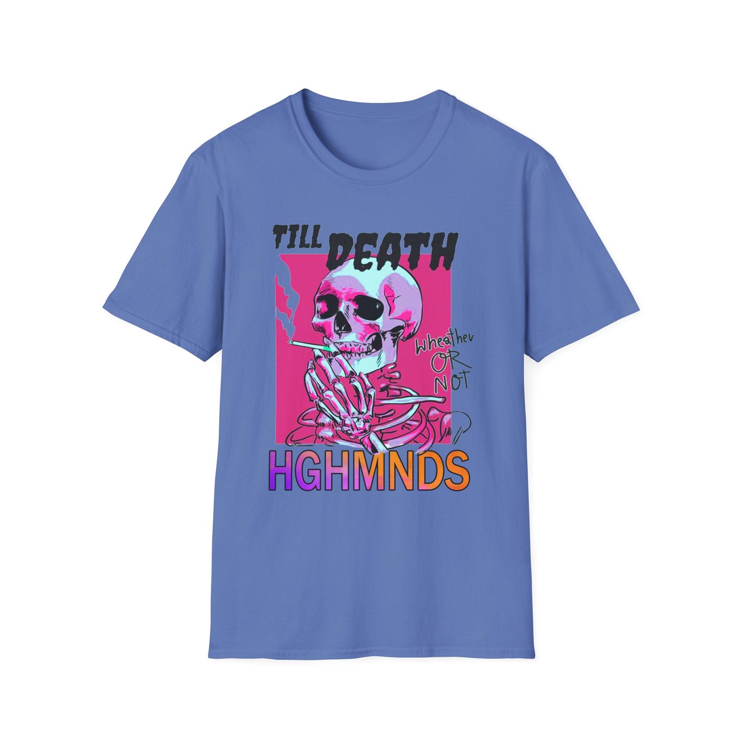 Till Death Unisex Softstyle T-Shirt - Trendy Skeleton Graphic Tee