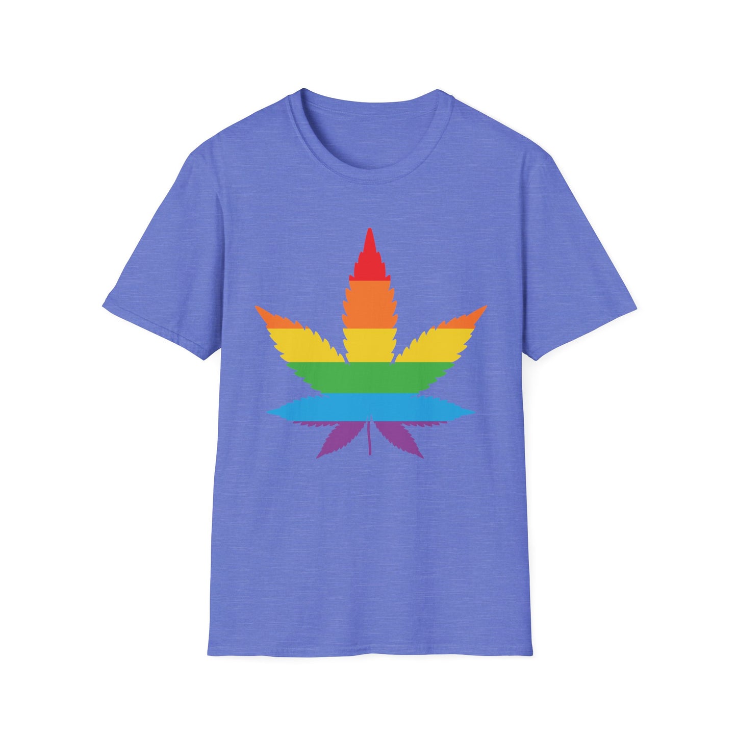 Rainbow Cannabis Leaf T-Shirt, Pride Shirt, LGBTQ+ Apparel, Gift for Cannabis Lovers, Summer Fashion, Unisex Tee