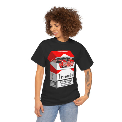 Friends Socializing Unisex Heavy Cotton Tee - Fun Graphic T-Shirt