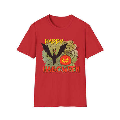 Happy Halloween Unisex Softstyle T-Shirt, Spooky Shirt, Halloween Tee, Fall Fashion, Trick or Treat Apparel