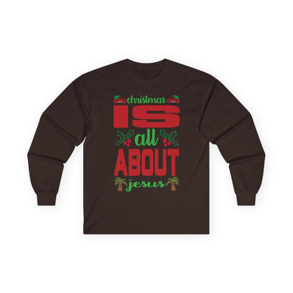 Unisex Christmas Long Sleeve Tee, Meaningful Holiday Shirt, Faith-Based Gift, Family Gathering Wear, Winter Party Outfit, Jesus [...]