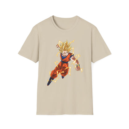 Super Saiyan Goku Unisex Softstyle T-Shirt, Anime Shirt, Dragon Ball Z Tee, Gift for Fans, Streetwear Apparel