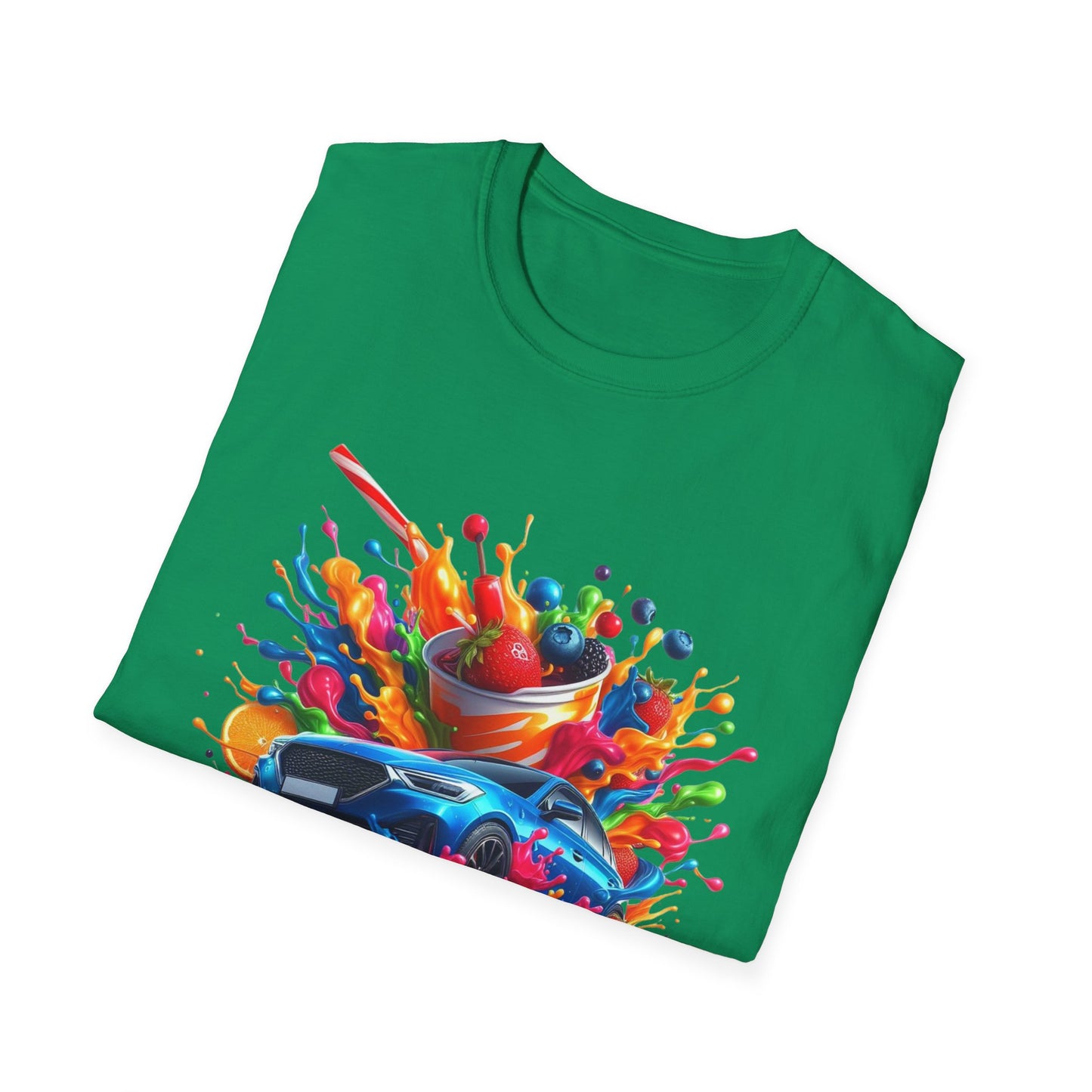 Colorful Drip Art Unisex Softstyle T-Shirt