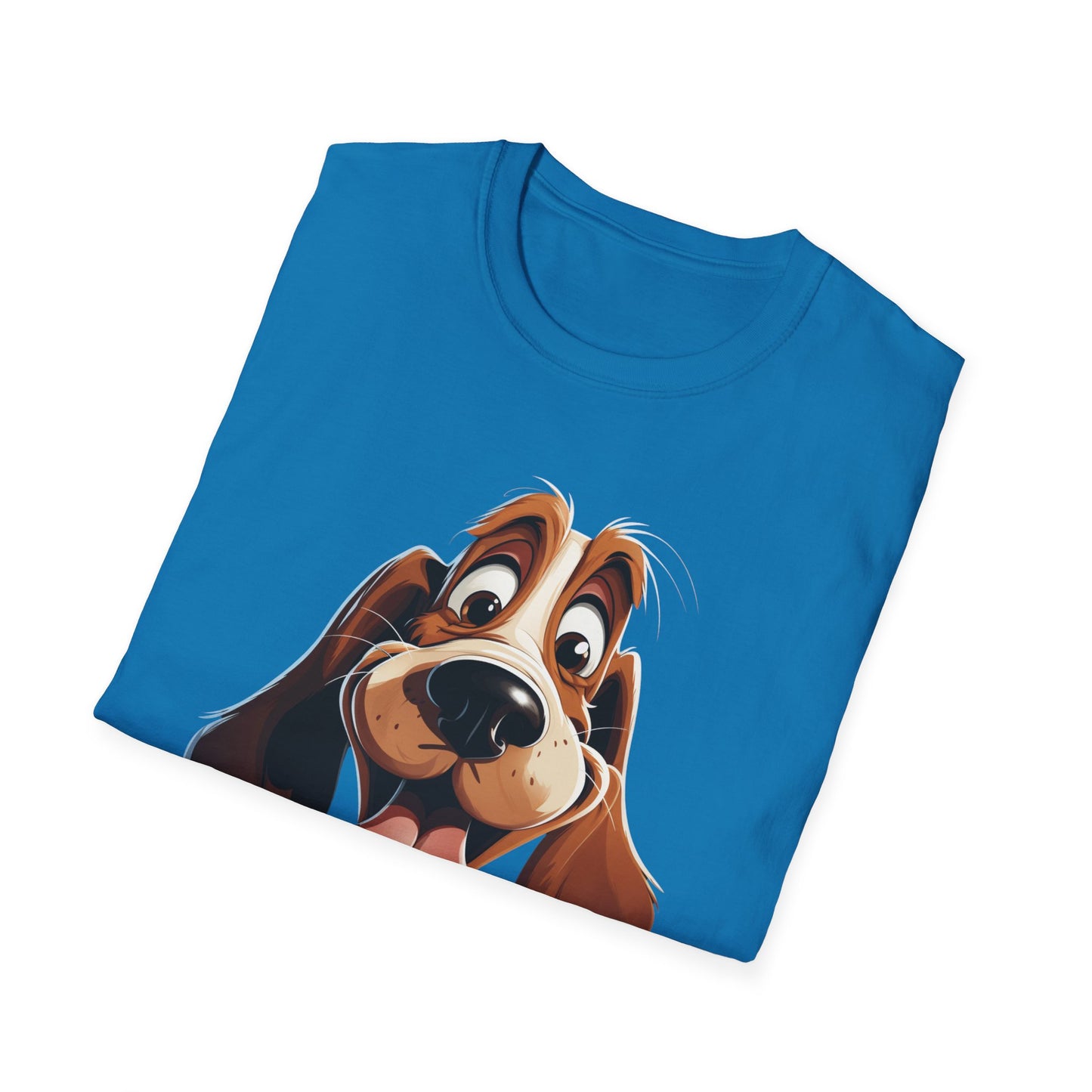 Cute Cartoon Dog Unisex Softstyle T-Shirt - Perfect for Pet Lovers