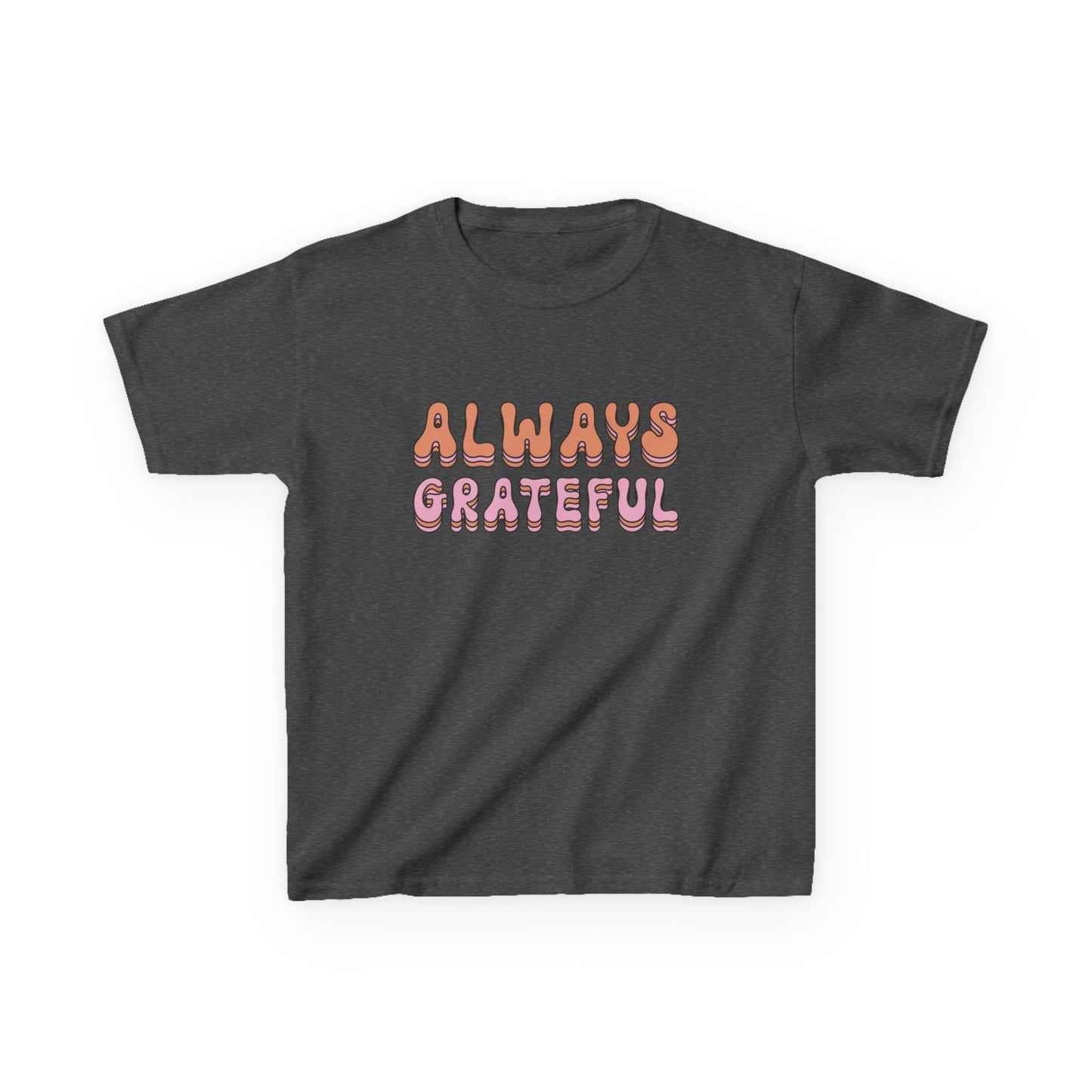 Kids Grateful Tee, Cute Kids Shirt, Positive Vibes T-Shirt, Gratitude Apparel, Gifts for Kids, Everyday Wear, Birthday Gift
