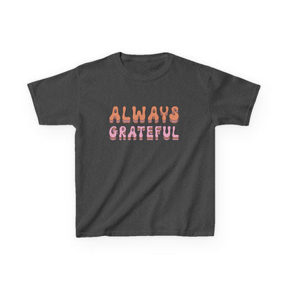 Kids Grateful Tee, Cute Kids Shirt, Positive Vibes T-Shirt, Gratitude Apparel, Gifts for Kids, Everyday Wear, Birthday Gift