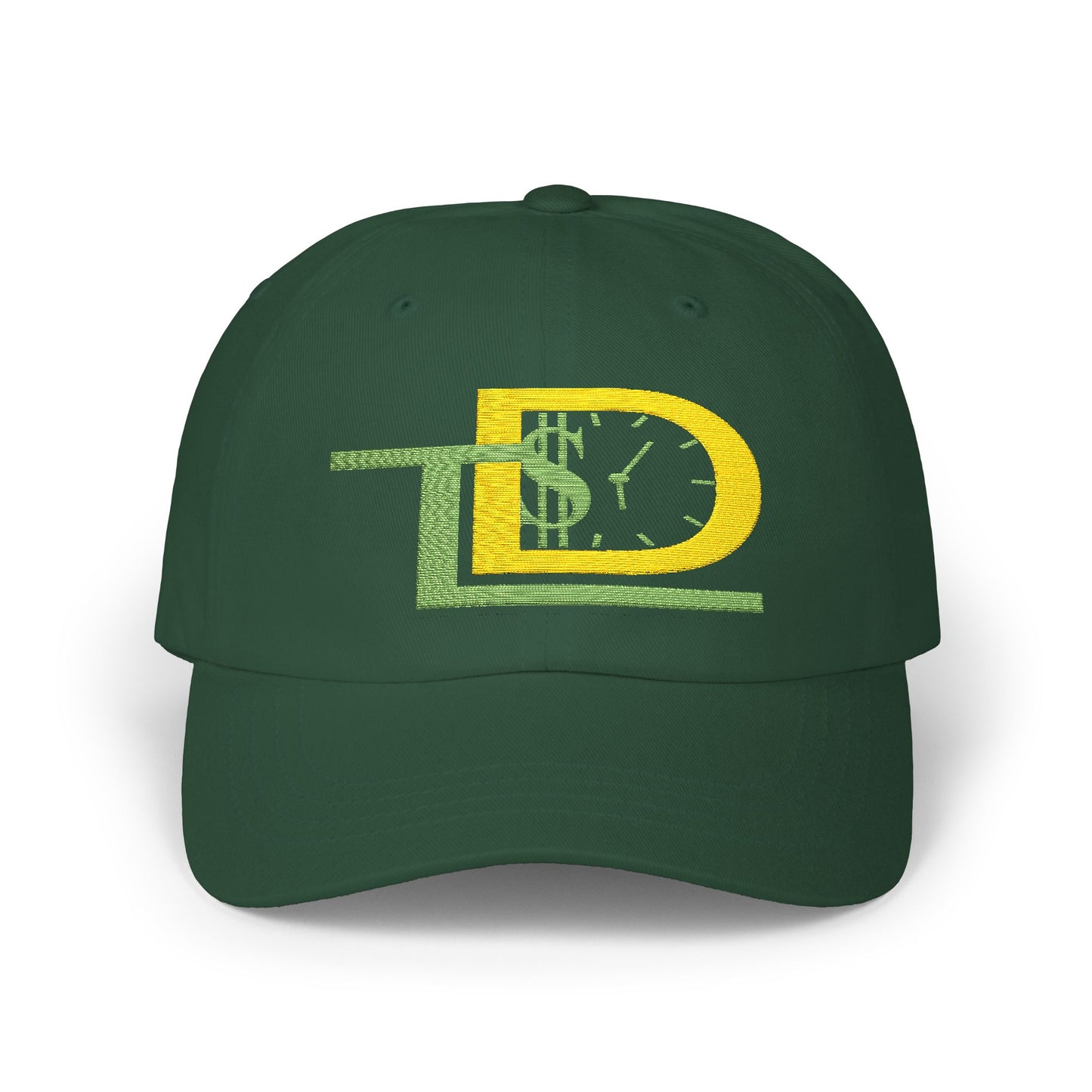 Classic Dad Cap with Green and Yellow Design, Casual Hat for Fathers, Gift for Dads, Summer Accessory, Adjustable Baseball Cap