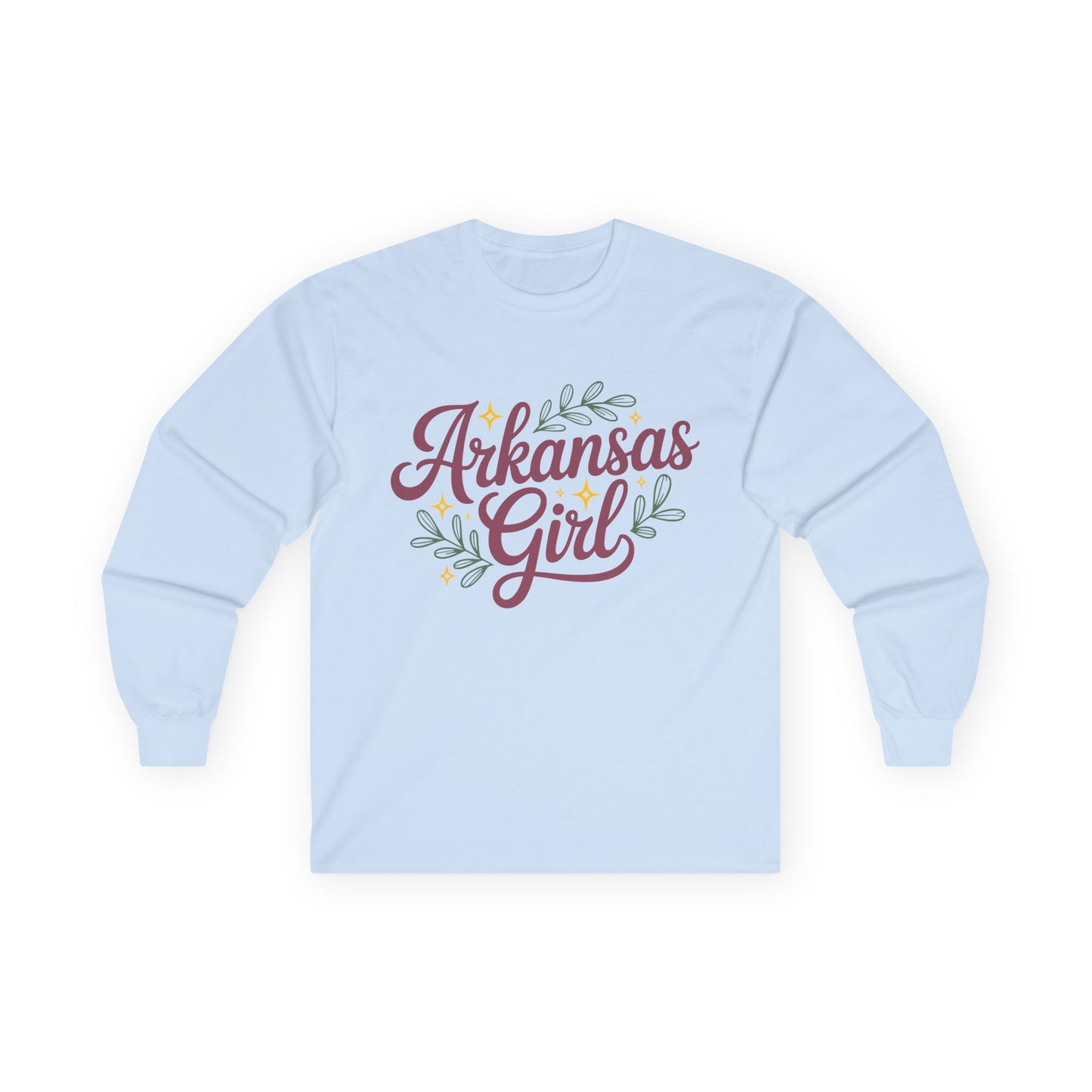Arkansas Girl Long Sleeve Tee — Floral State Pride Shirt
