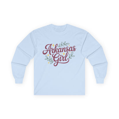 Arkansas Girl Long Sleeve Tee — Floral State Pride Shirt