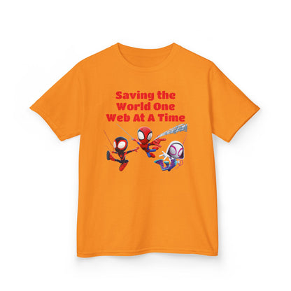 Kids Superhero Tee - Saving the World One Web At A Time