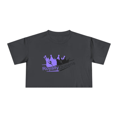 Royalty Queens Women's Crop Tee - Empowerment Top, Casual Wear, Birthday Gift, Summer Fashion, Confidence Boost