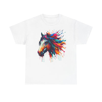 Vibrant Horse Art Unisex Heavy Cotton Tee